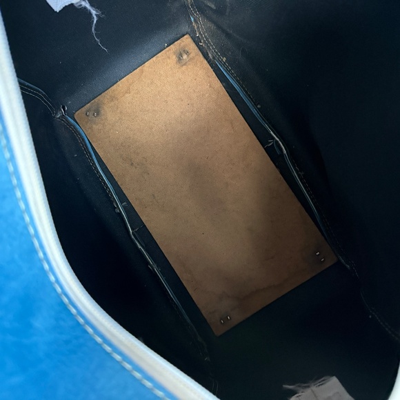 Vintage Blue Vinyl Travel/Carry Bag – Retro 70s  💙👜 - Picture 7 of 7